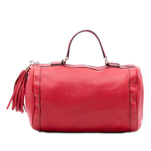 Pre-Loved Gucci Medium Pebbled Calfskin Soho Boston Bag